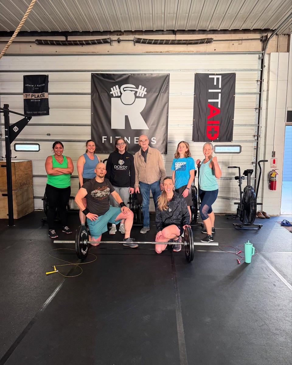 R Fitness members after a group workout in Sioux Center